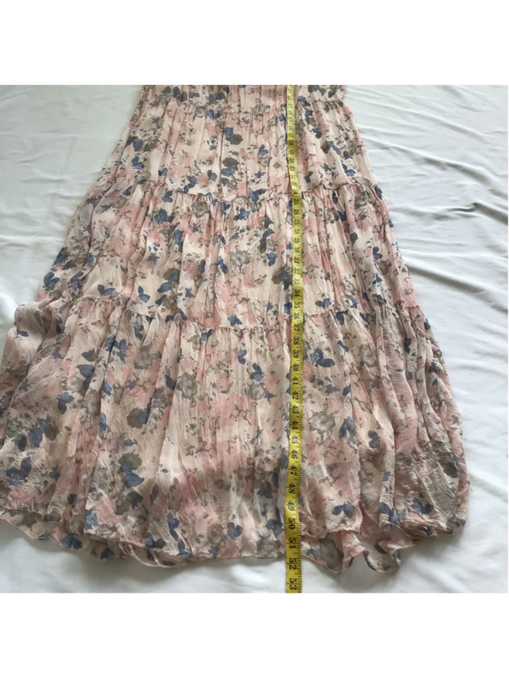Elena Baldi Women's Fun Floral Boho Maxi Dress Size M Pink and Blue - Picture 10 of 11